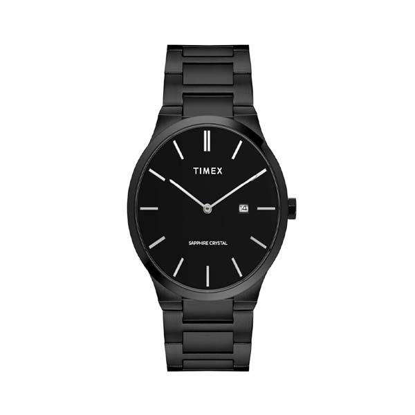 Timex Men Analog Black Round Stainless Steel Dial Watch (TWEG23603)