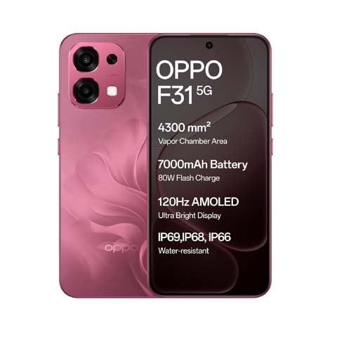 Oppo F31 5G (Bloom Red, 8GB RAM, 128GB Storage)