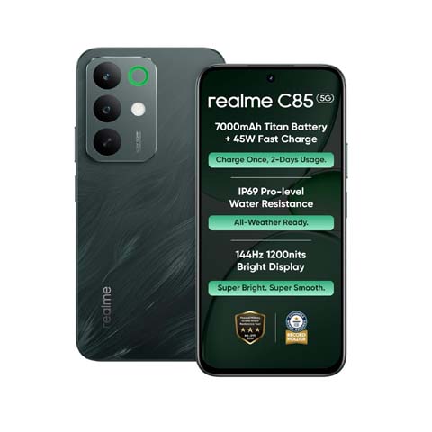 Realme C85 5G (Peacock Green, 4GB RAM, 64GB Storage)